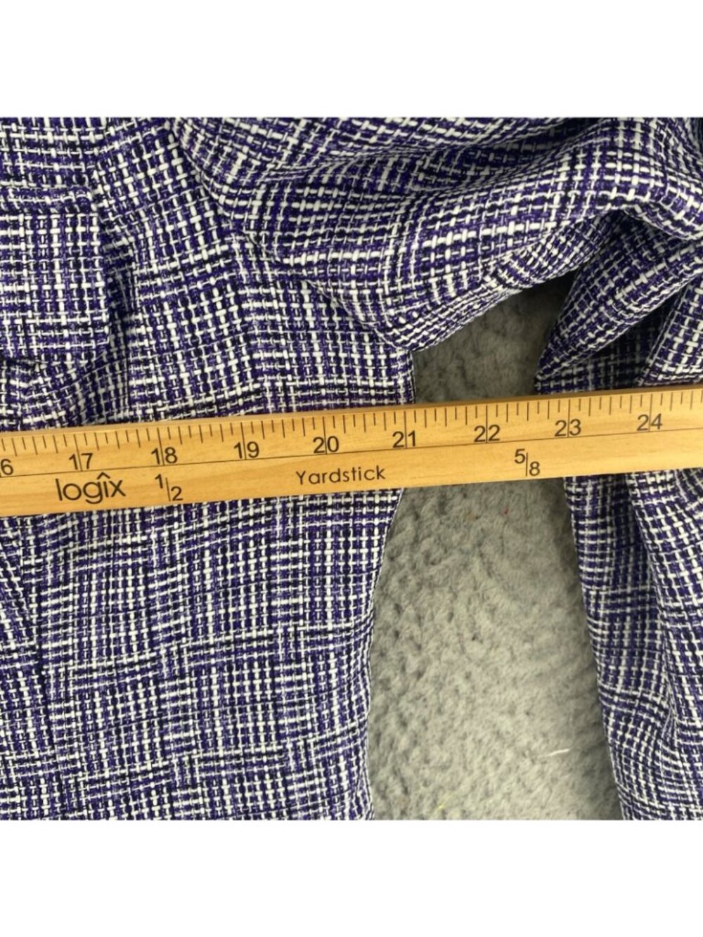 Le Suit Blazer Womens 14 Amalfi Coast Purple Collarless Jacket Pocket Career NWT - Picture 8 of 10